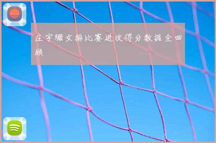 庄宇珊女排比赛进攻得分数据全回顾